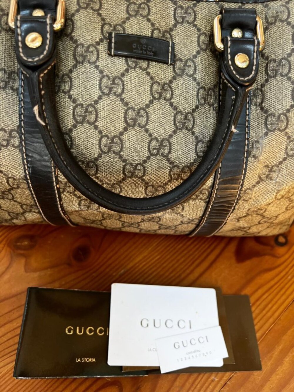 Gucci Boston Bag coated canvas Medium - Picture 6 of 11